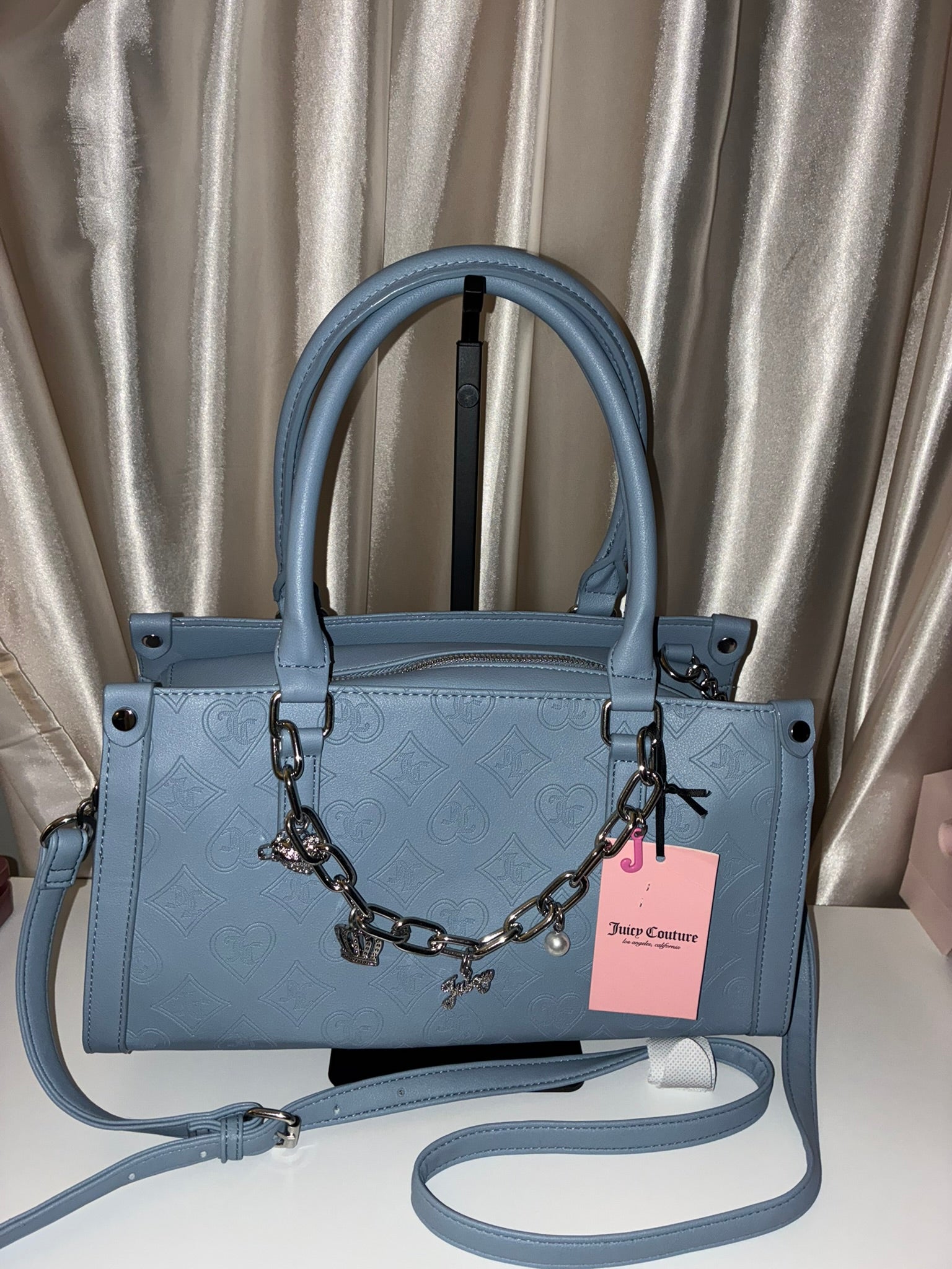 Juicy Couture Top Notch Satchel – Dusty Blue