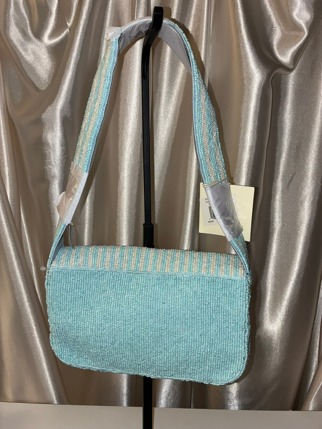 Sol and Mer Blueberries Beaded Shoulder Bag