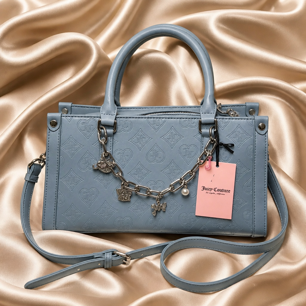 Juicy Couture Top Notch Satchel – Dusty Blue