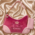 Juicy Couture Dreamy Juicy Shoulder Bag – Raspberry Pink with Matching Pouch