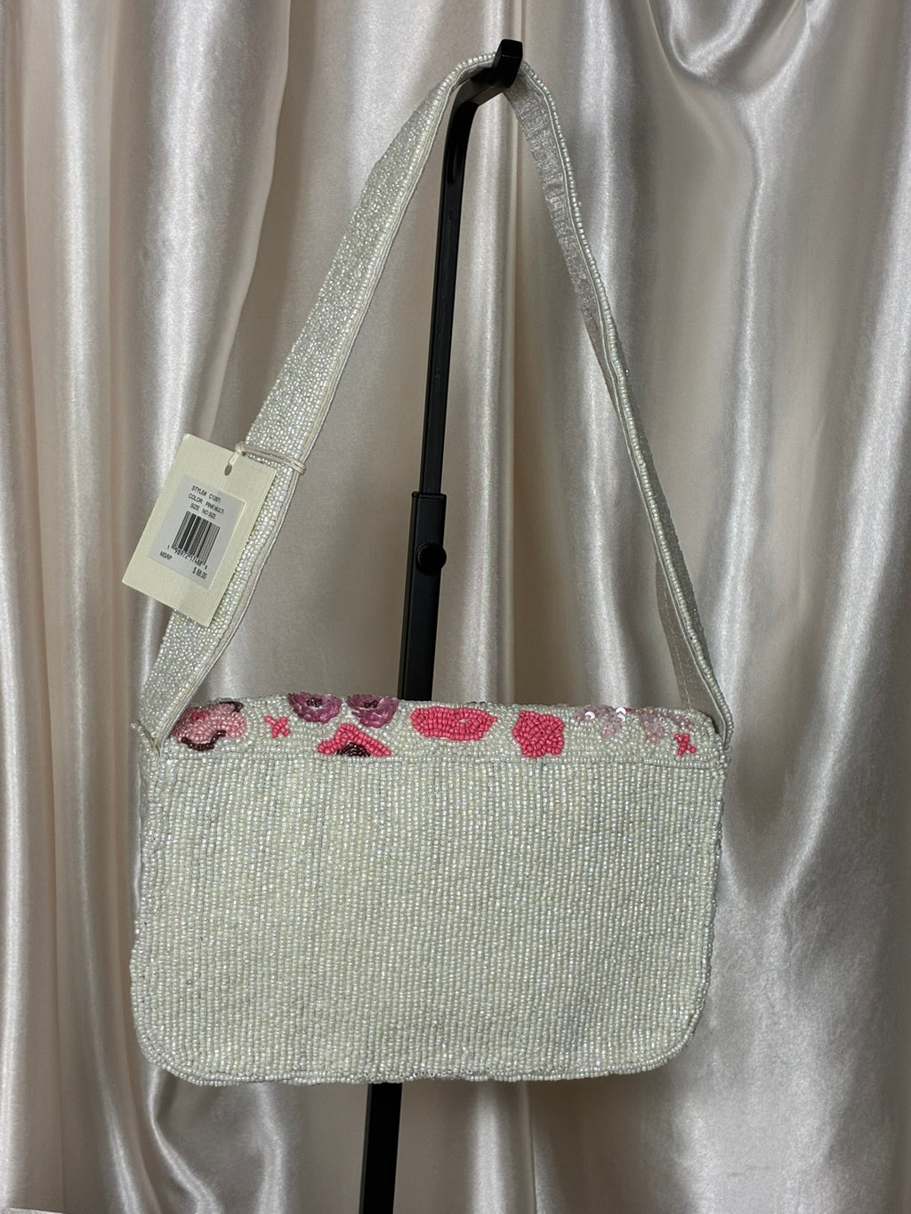 Sol and Mer Beaded Floral Shoulder Bag