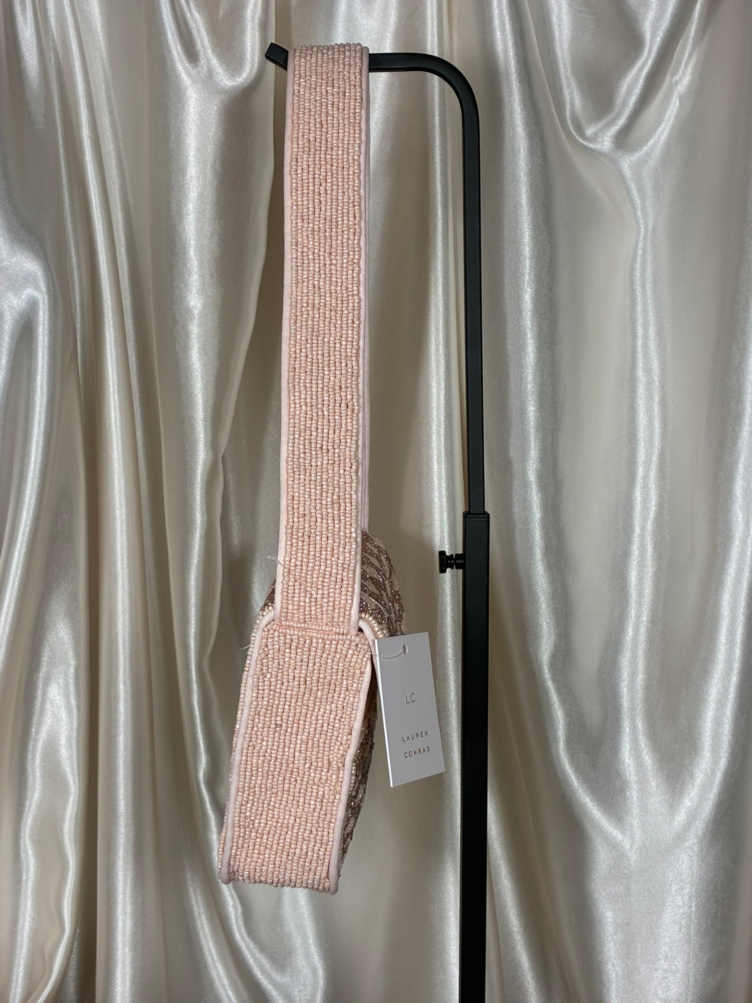 Lauren Conrad Blush Beaded Shoulder Bag