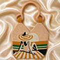 India Handmade Beaded Sun Hat Shoulder Tote