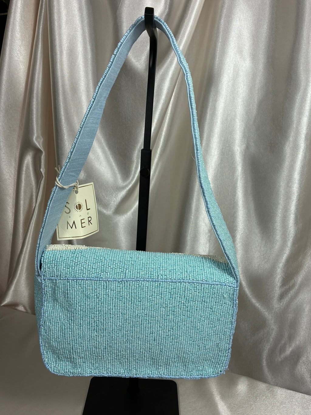 SOL and MER Beaded Mediterranean Village Shoulder Bag | Santorini Inspired Coastal Purse