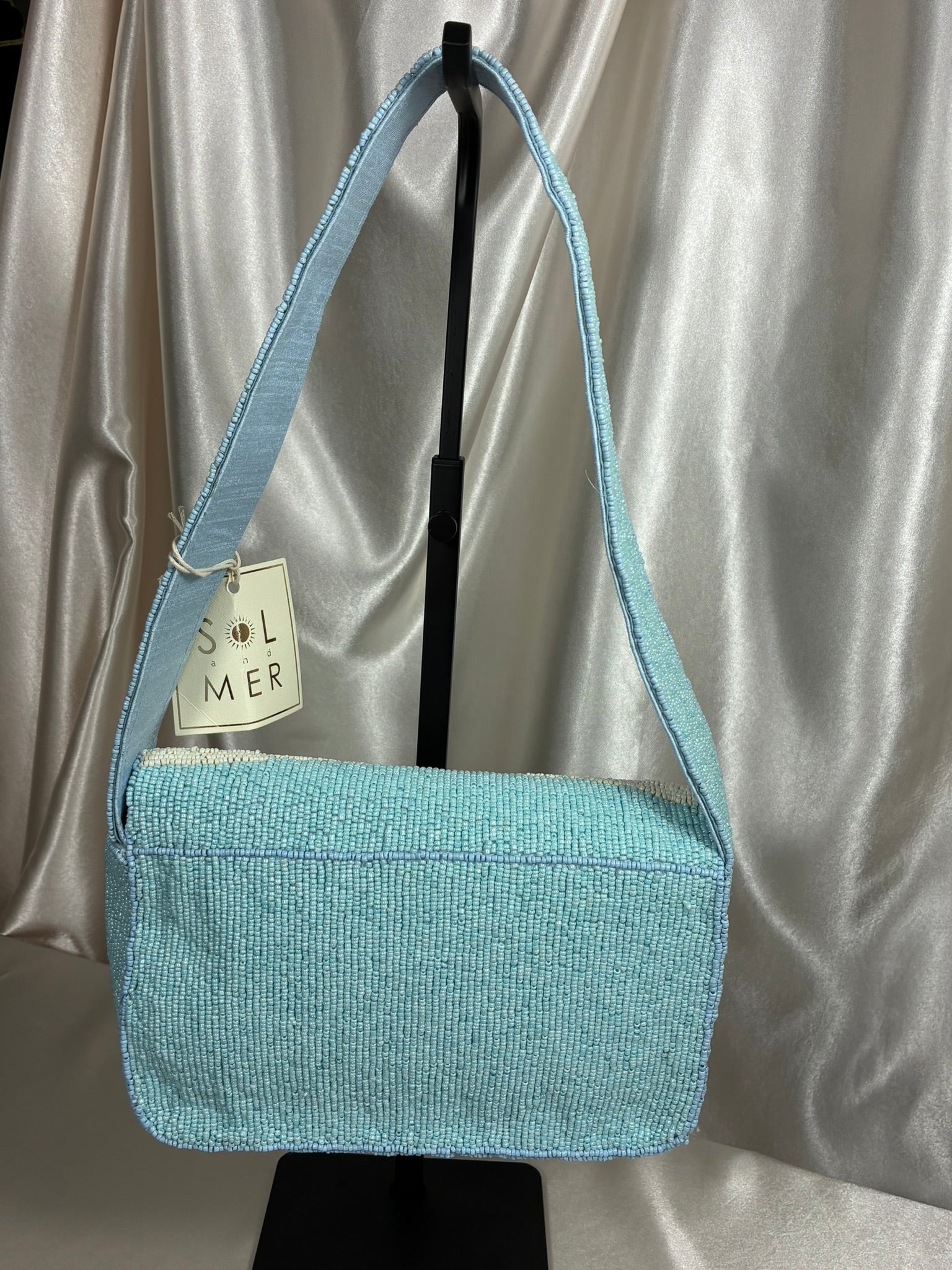 SOL and MER Beaded Mediterranean Village Shoulder Bag | Santorini Inspired Coastal Purse