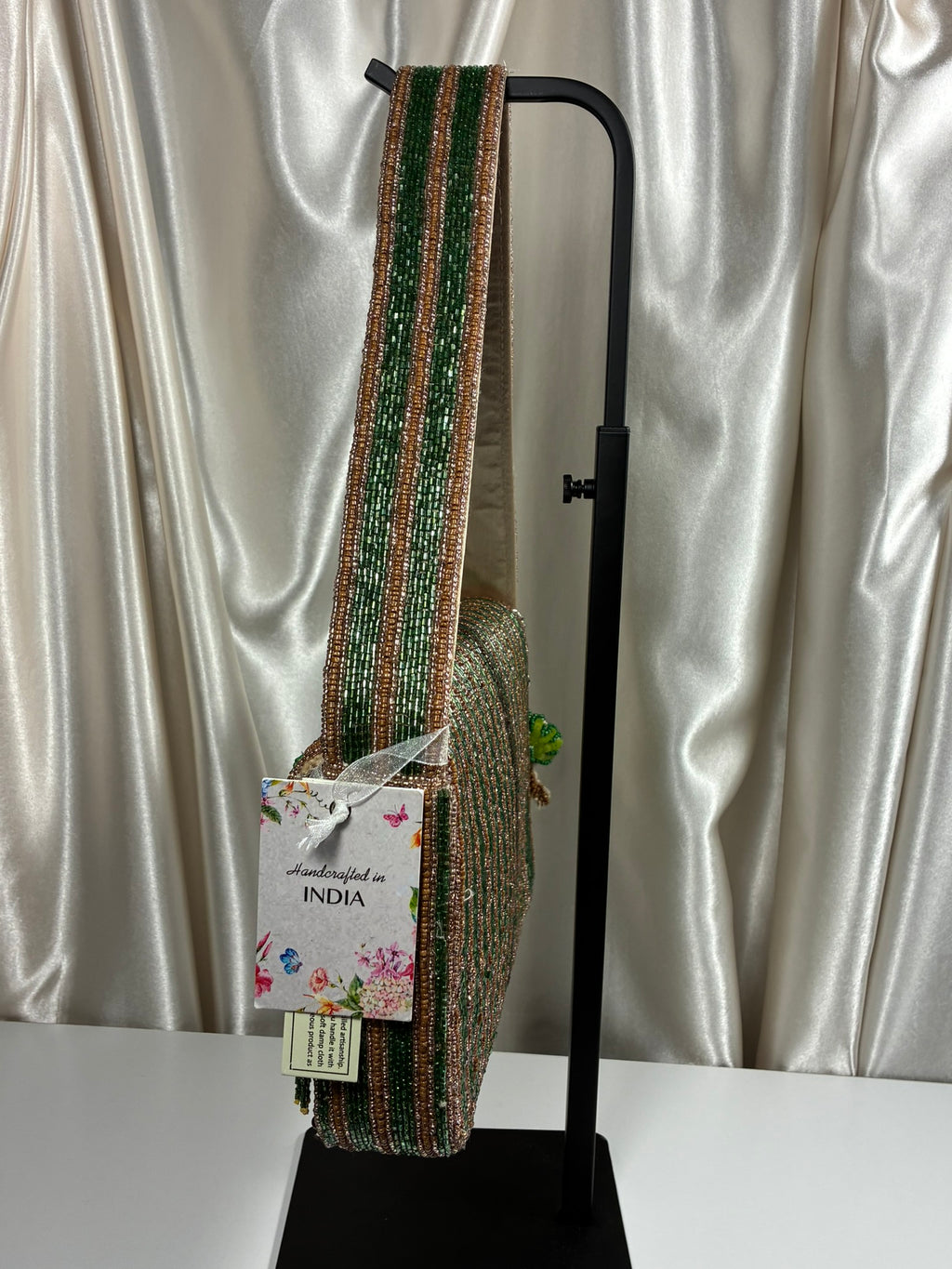 Tropical Palm Tree Beaded Handbag | Handmade Statement Purse | Vacation & Resort Style