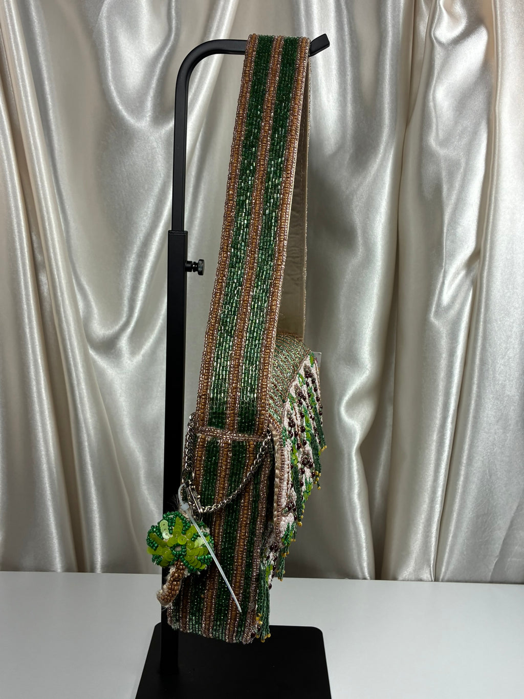 Tropical Palm Tree Beaded Handbag | Handmade Statement Purse | Vacation & Resort Style