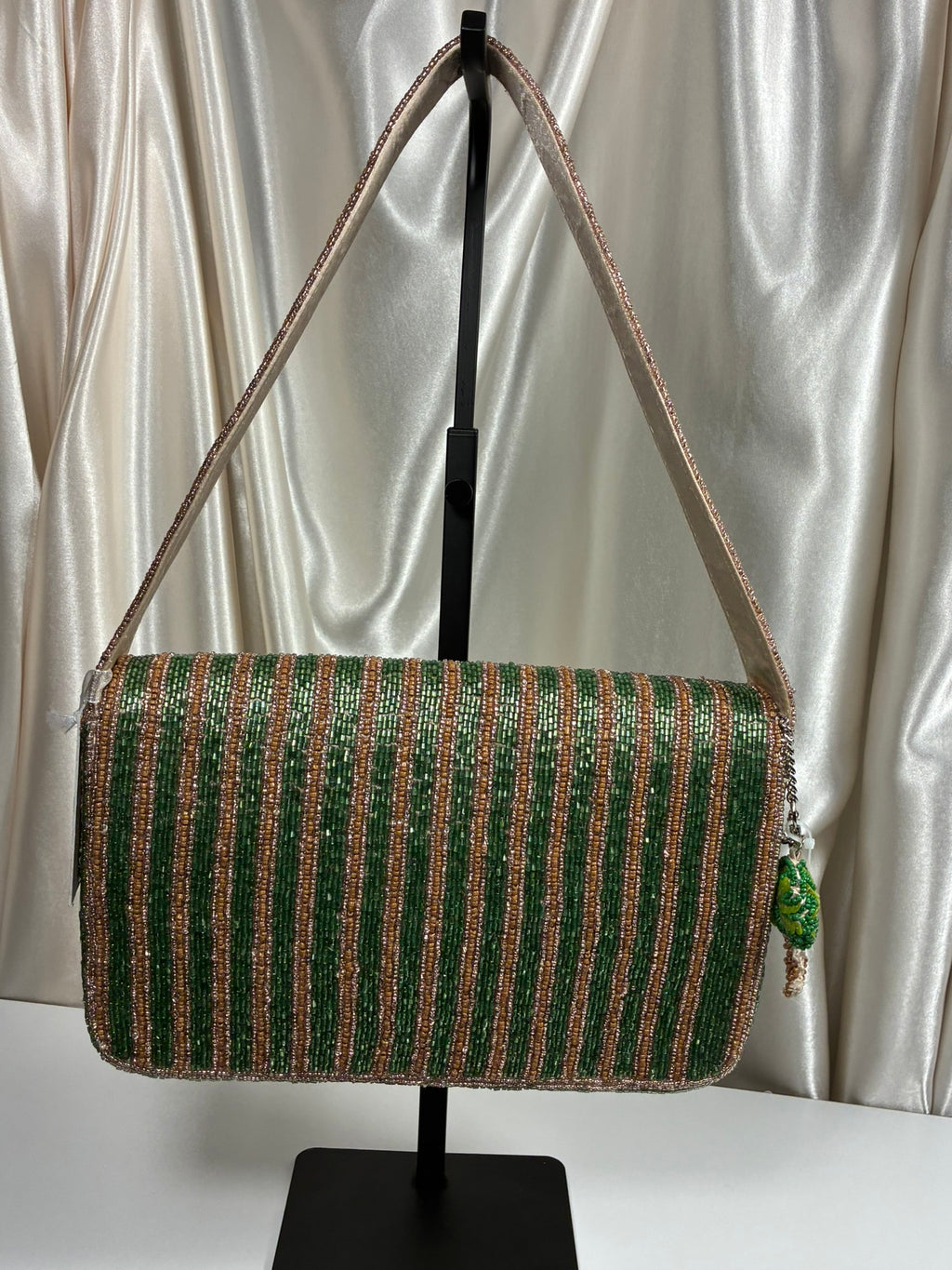Tropical Palm Tree Beaded Handbag | Handmade Statement Purse | Vacation & Resort Style