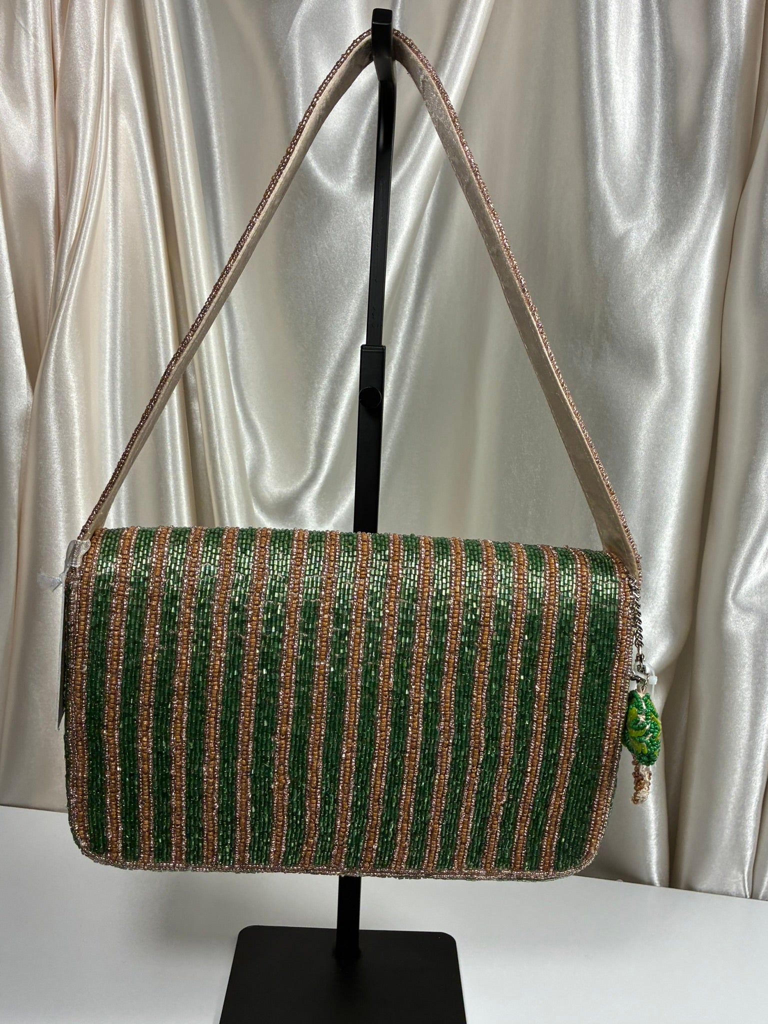 Tropical Palm Tree Beaded Handbag | Handmade Statement Purse | Vacation & Resort Style