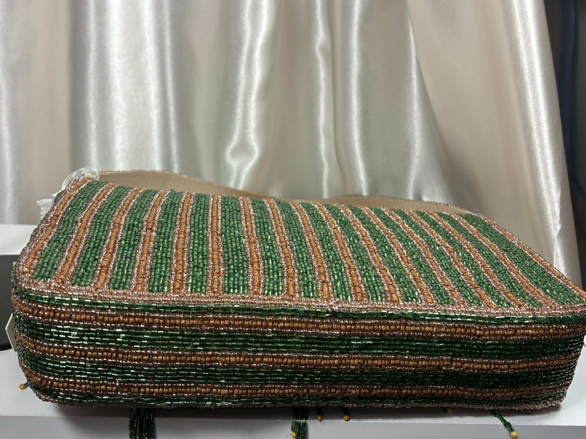 Tropical Palm Tree Beaded Handbag | Handmade Statement Purse | Vacation & Resort Style