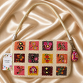 Handmade Floral Patchwork Beaded Shoulder Bag | Cottage Garden Handbag