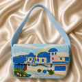 SOL and MER Beaded Mediterranean Village Shoulder Bag | Santorini Inspired Coastal Purse