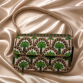 Tropical Palm Tree Beaded Handbag | Handmade Statement Purse | Vacation & Resort Style