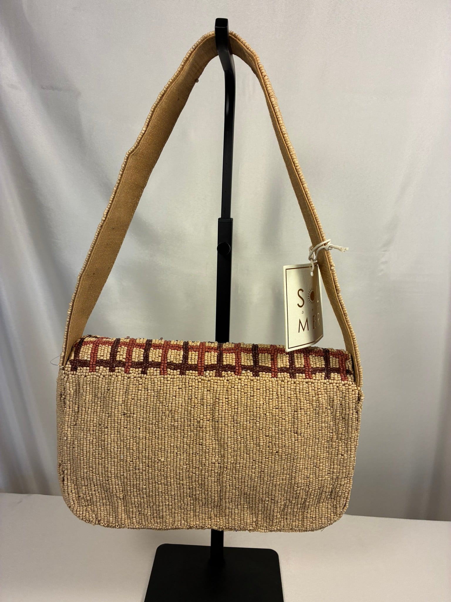 Cozy Sheep Beaded Shoulder Bag