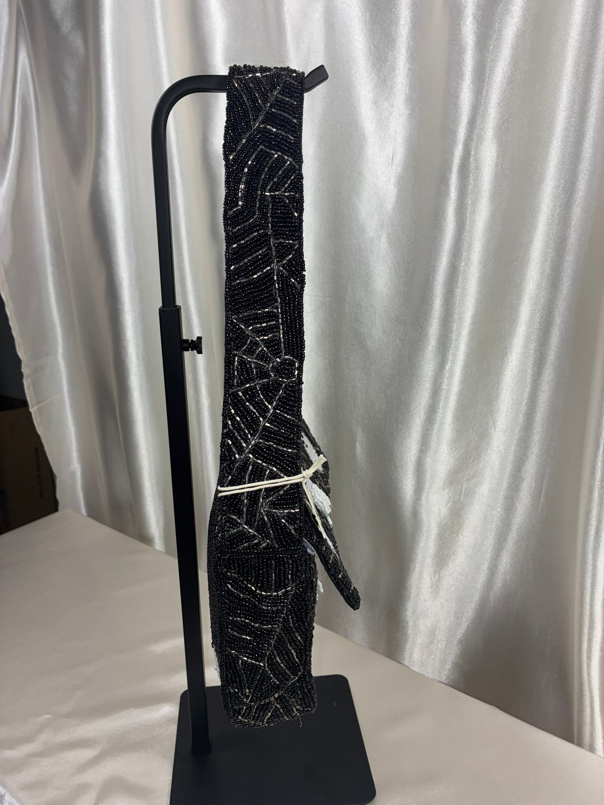 Handmade Beaded Ghost Shoulder Bag | Halloween Statement Purse | Spooky Chic Beaded Handbag