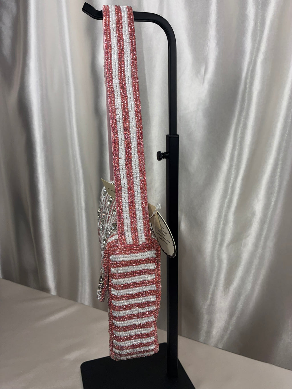 Blush & Sparkle Beaded Shoulder Bag
