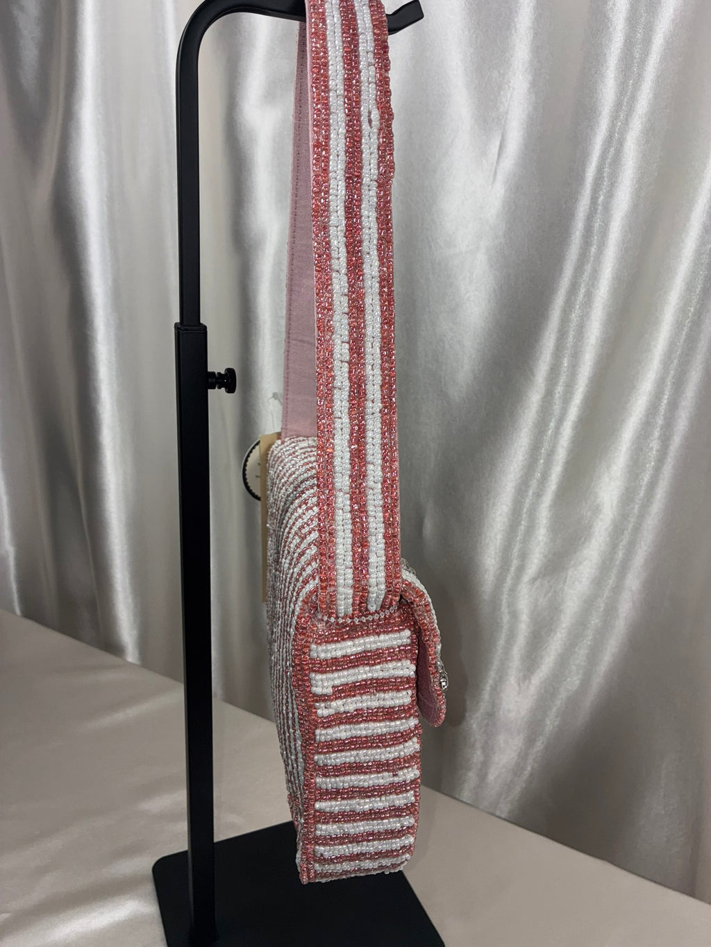 Blush & Sparkle Beaded Shoulder Bag