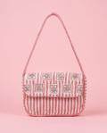 Blush & Sparkle Beaded Shoulder Bag