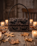 The Midnight Bat Beaded Bag
