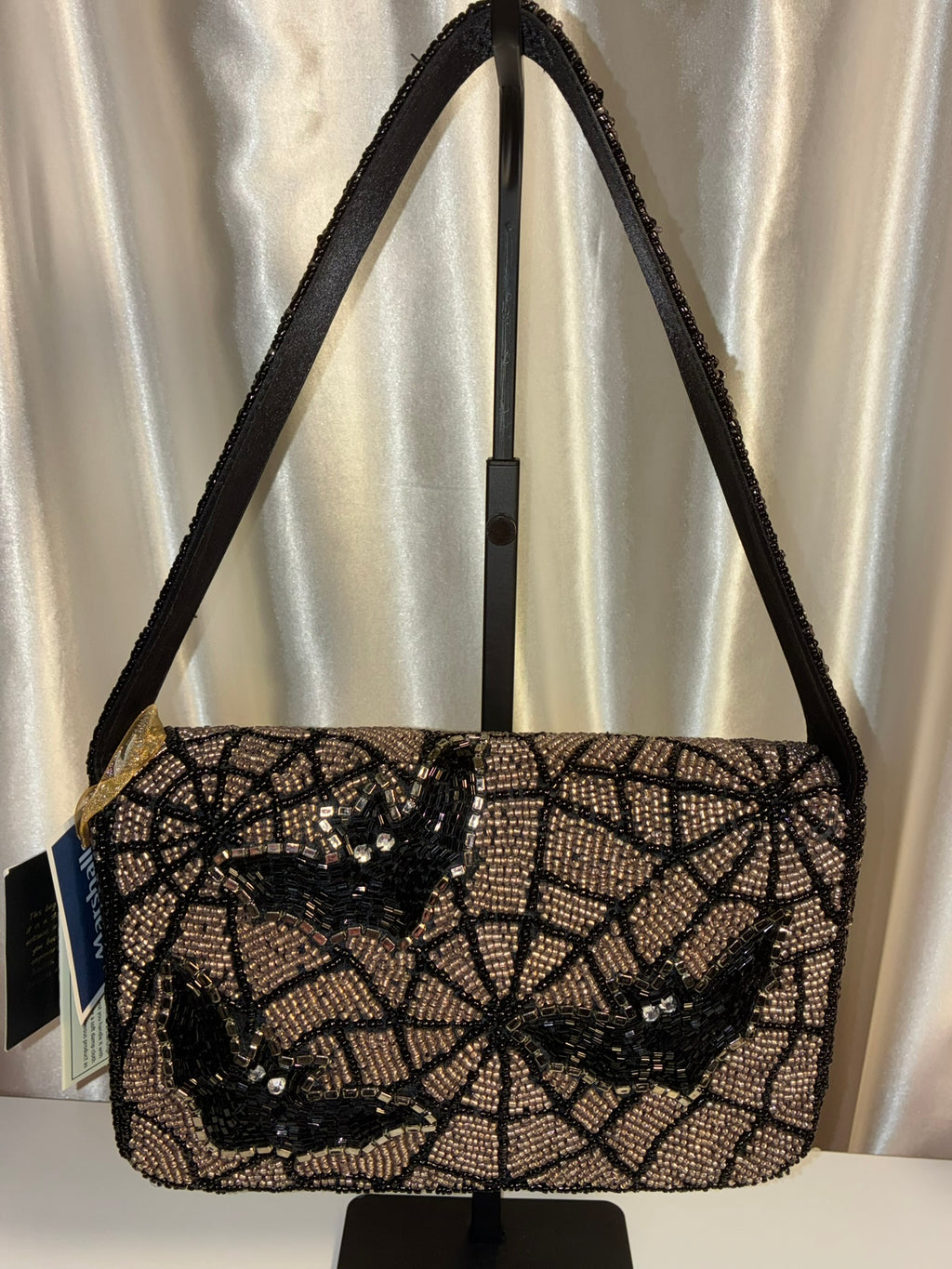 The Midnight Bat Beaded Bag
