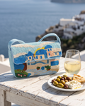 SOL and MER Beaded Mediterranean Village Shoulder Bag | Santorini Inspired Coastal Purse