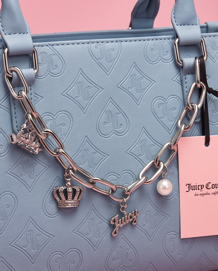 Juicy Couture Top Notch Satchel – Dusty Blue