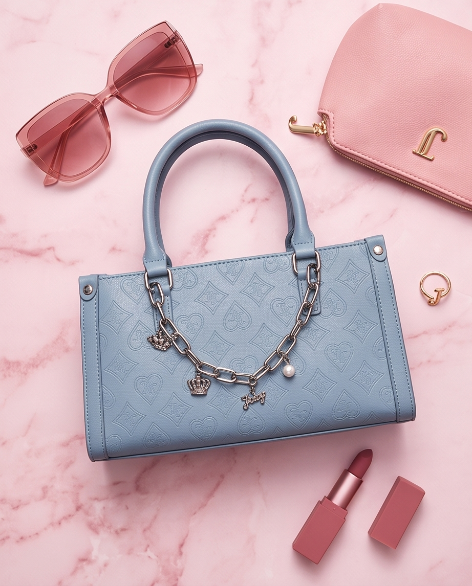 Juicy Couture Top Notch Satchel – Dusty Blue