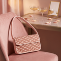 Lauren Conrad Blush Beaded Shoulder Bag