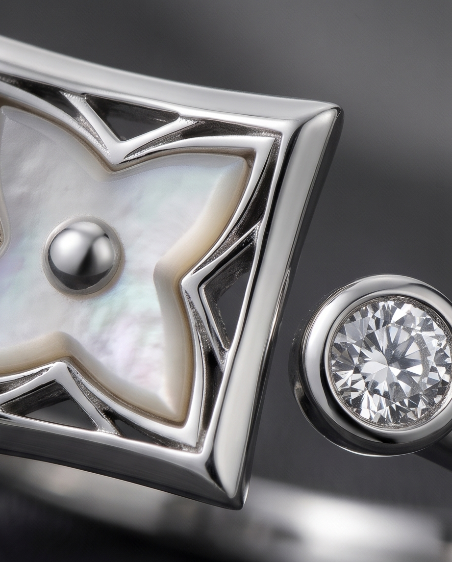 Silver Pink Floral Adjustable Ring | Lux LuLu Inspired Ring