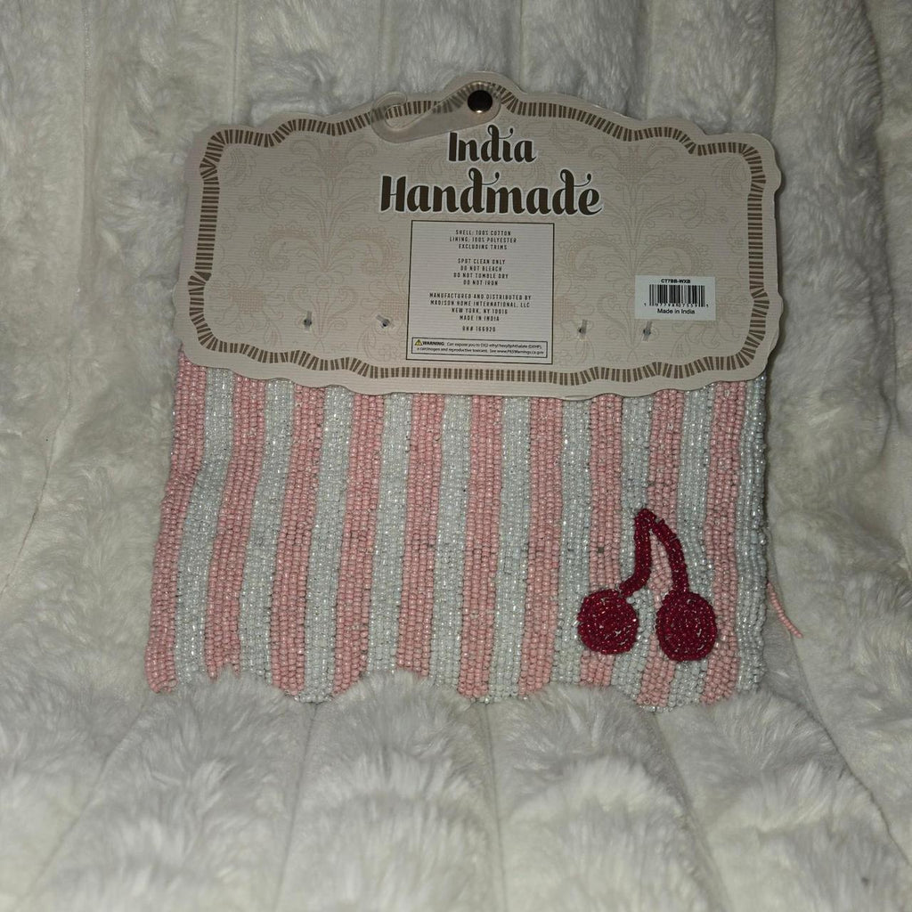 Beaded Cherry Clutch
