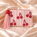 Beaded Cherry Clutch
